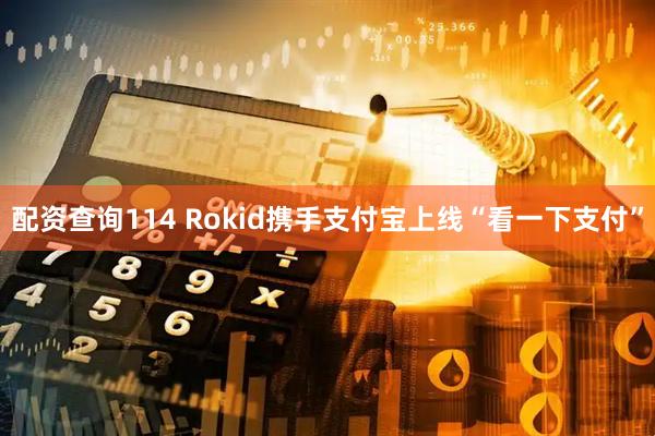 配资查询114 Rokid携手支付宝上线“看一下支付”