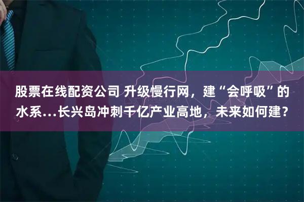股票在线配资公司 升级慢行网，建“会呼吸”的水系…长兴岛冲刺千亿产业高地，未来如何建？