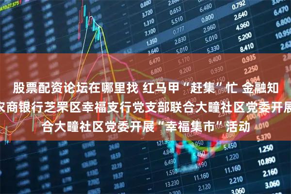 股票配资论坛在哪里找 红马甲“赶集”忙 金融知识送身旁——烟台农商银行芝罘区幸福支行党支部联合大疃社区党委开展“幸福集市”活动